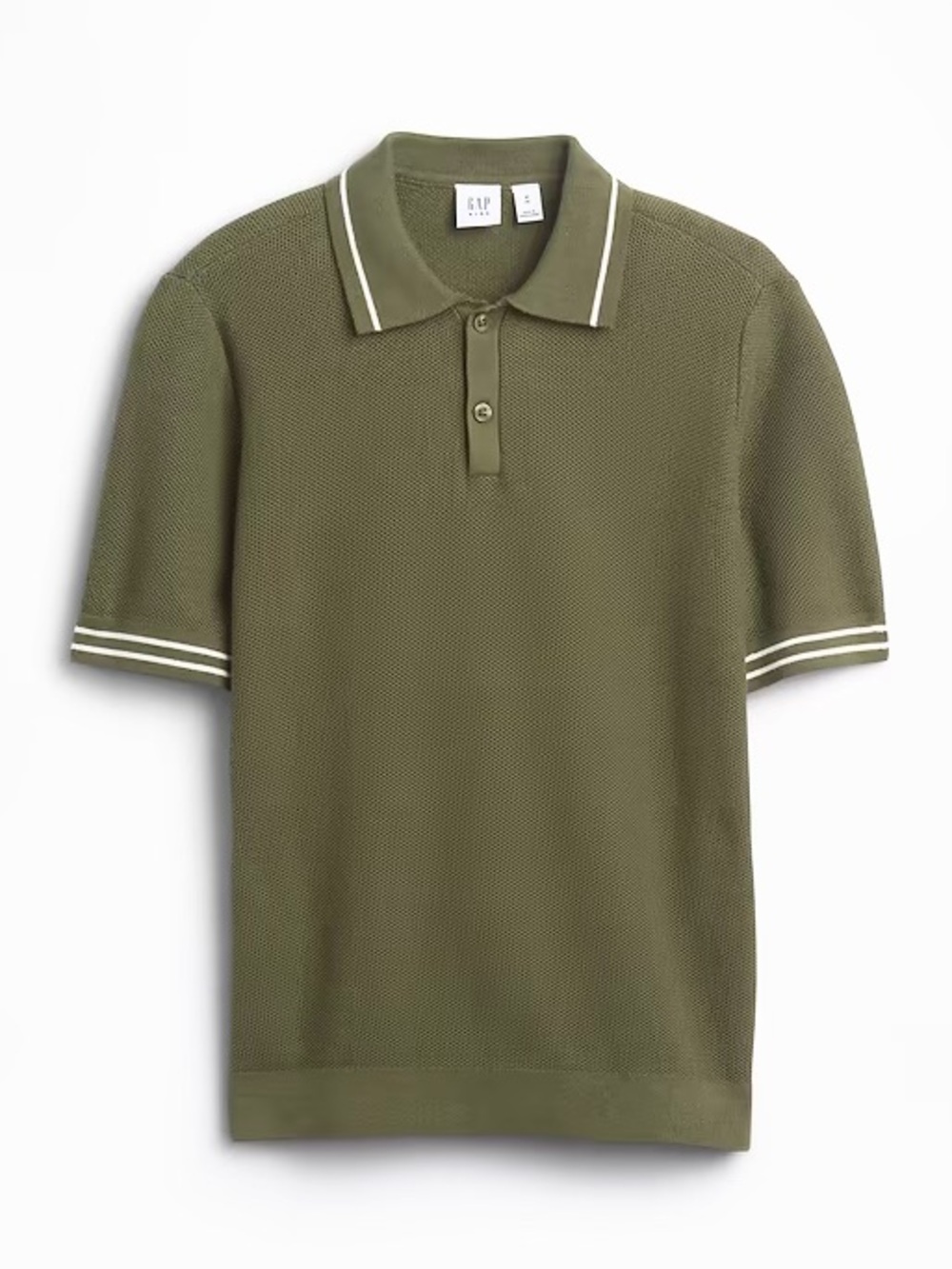 GAP Kids Factory Sweater Polo (Olive/White) Size M (8-9)